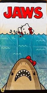 Universal Studios Hollywood Jaws Hello Kitty Beach Towel Movie Poster 30" x 60" - Picture 1 of 5