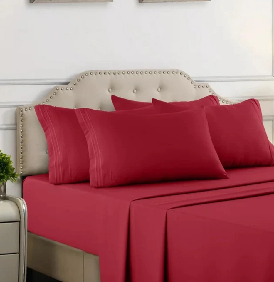 Worlds Softest Egyptian Comfort Microfiber King Size Sheet Set (Burgundy) - Image 1 of 1