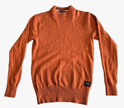 Scotch & Soda Prendas de Punto Hombres S Naranja Moteado Cálido Invierno Preppy Profesor Suéter Foto 1 de 4