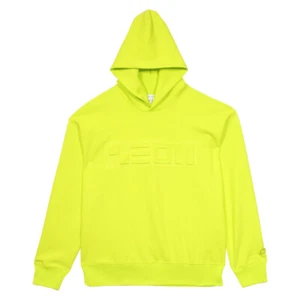Lacoste Men's Sweatshirt Loose Fit Hooded Crew Neck Pullover Yellow - Picture 1 of 12