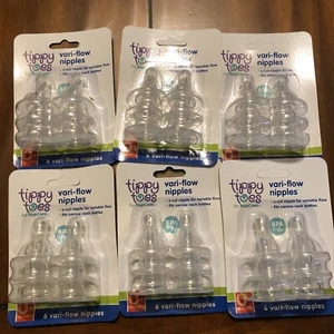 Lot Of 6 Tippy Toes By Topcare 6 Vari-flow Nipples  - Picture 1 of 5