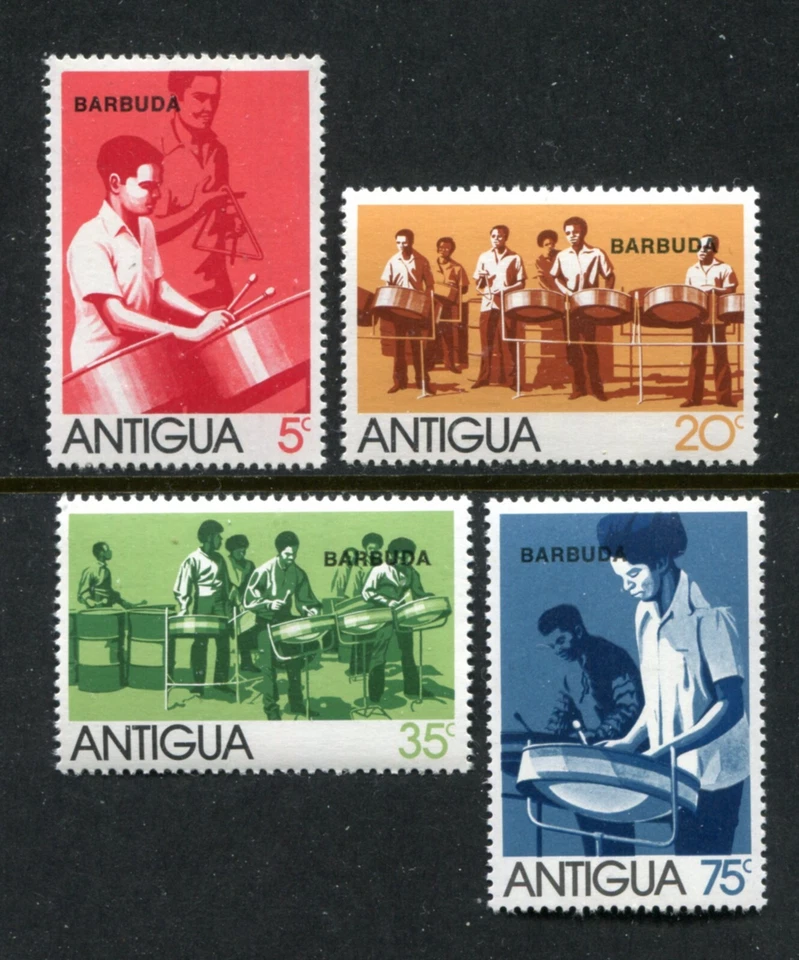 Barbuda 156-159, MNH. Carnival 1974, Steel Bands x44587 - Image 1 of 1