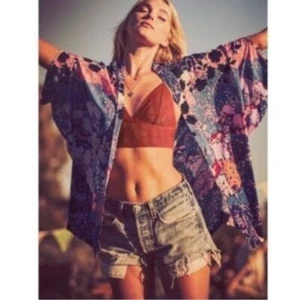 Top túnica boho kimono floral para mujer Victoria's Secret frente abierto XS - Imagen 1 de 10