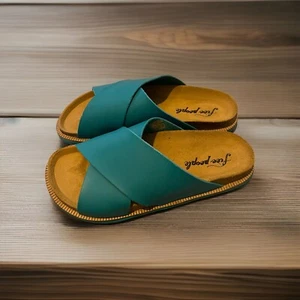 Turquoise Free People Sandals Brand New Size 7 Us 37 EU So Cute Made In Spain - Picture 1 of 7