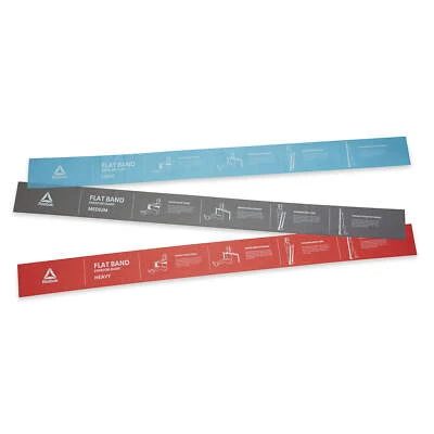 Reebok Flat Bands 3-Pack Self-Guided Print Light Medium and Heavy Resistance - Image 1 of 4