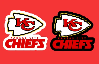 Calcomanía adhesiva troquelada de los Kansas City Chiefs Foto 1 de 3