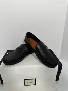 Gucci Moccasins Leather Nappa Upper Rubber Inside US Size 9.5 - Picture 1 of 6
