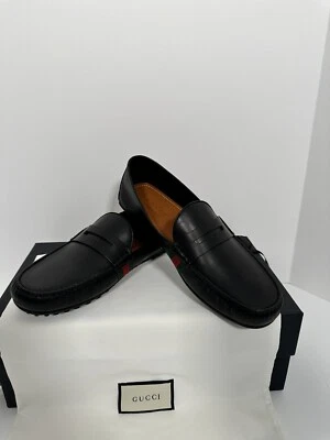 Mocasines Gucci Cuero Napa Superior Goma Interior EE. UU. Talla 9.5 Foto 1 de 4