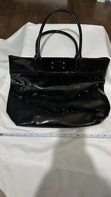 Kate Spade New York Purse Womens Large Black Patent Leather Shoulder Handbag - Image 1 of 4
