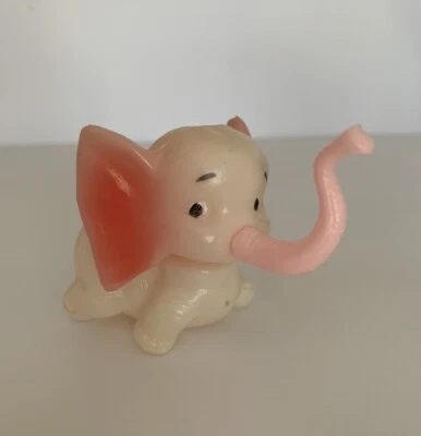 Vtg Wilton Plastic  Pink Elephant Cake Topper - Image 1 of 4
