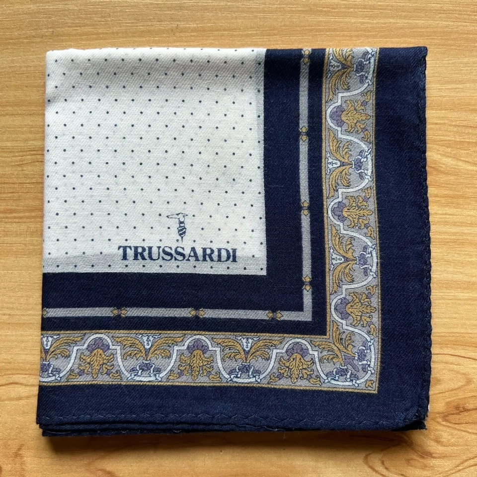 PAÑUELO HOMBRE BOLSILLO CUADRADO VINTAGE LUNARES ALGODÓN LISO 20" B0528 Foto 1 de 3