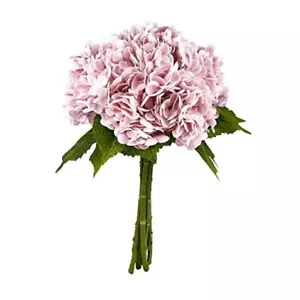  21In Artificial Hydrangea Flowers 5 Pcs Fake Hydrangea Silk Flowers for Pink - Picture 1 of 8