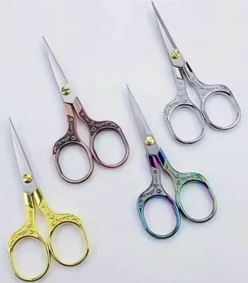 4pc Vintage Style Stainless Steel Precision Embroidery and Sewing scissors. - Image 1 of 4