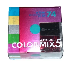 Pack 5 Minidisc TDK Music Jack Color mix 74min MD-MJ74MAX5S Nuevo New MD - Picture 1 of 2