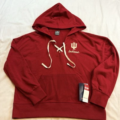 Fanatics Indiana Hoosiers Hoodie With Tie Top And Kangaroo Pocket Size Med NWT - Image 1 of 4