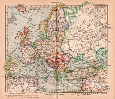 Europa +Übersichtskarte von 1943+ Großdeutsches Reich, 2.Weltkrieg, Ostfront - Bild 1 von 2