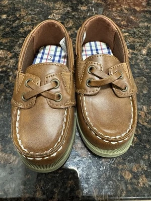 Zapatos informales de barco Carters marrón Bauk para niños pequeños, talla 7 Foto 1 de 4