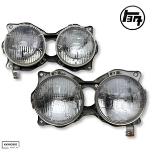 JDM Toyota Crown MS100 MS105 MS106 MS107 LS100 Genuine Round Headlight Set Used - Picture 1 of 10