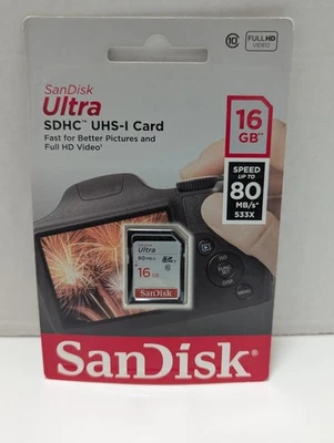 Sandisk Ultra 16GB SD cards for Camera  Trail Camera Computers - Image 1 of 4
