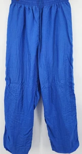 Vintage Trainingshose Damen XL blau Windbreaker Fallschirm Nylon Jogger Y2K gefüttert - Bild 1 von 9