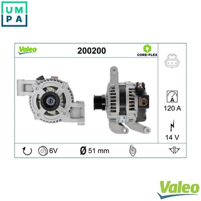 ALTERNATOR 200200 FOR FORD AUSTRALIA AODE/AODB 2.0L 4cyl FOCUS Hatchback 1.8L - Image 1 of 4