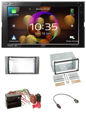 JVC DAB MP3 2DIN Bluetooth USB Autoradio für Ford Kuga Fusion Transit 05-12 silb - Bild 1 von 4