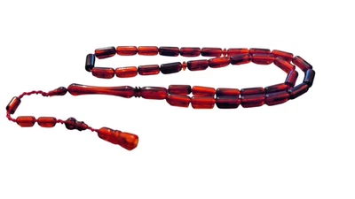 🔥Ates Kehribar Tesbih Bernstein  Rosary Rosenkranz Gebetskette - Bild 1 von 2