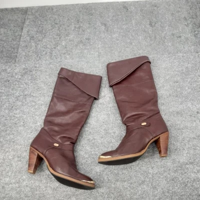 Dingo Boots Womens Size 9.5M Burgundy Leather High Heel Western Tall  - Image 1 of 4