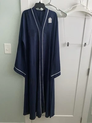 Abaya azul oscuro y frontal abierto y largo 54  Foto 1 de 4