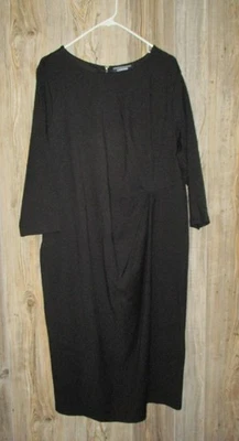 Lands' End Mujer Talla 20W Negro Tejido Vestido Negocios Carrera Oficina Funda Foto 1 de 4