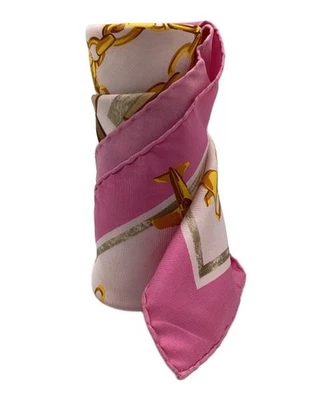 must de cartier                    silk scarf Pink x Gold - Image 1 of 4