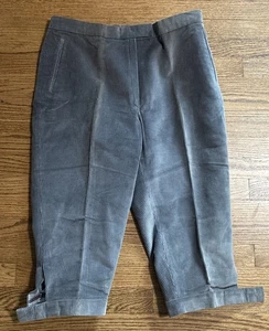 Pantalones de caza Steinbock gris pana para hombre hechos en Tirol talla 50 hebilla plateada - Imagen 1 de 7