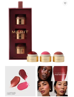 MERIT The Mini Flush 腮红润肤霜三重奏 | 限量版 | 丝芙兰独家 | 全新 — 第 1/4 张图片