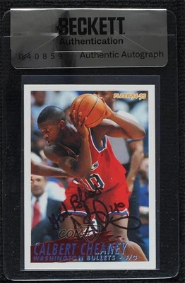 BAS 1994-95 Fleer Calbert Cheaney #230 Seal of Authenticity Auto - Image 1 of 2