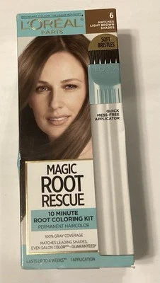 Kit de coloración de cabello L'Oreal Paris Magic Root Rescue 10 minutos #6 MARRÓN CLARO Foto 1 de 4