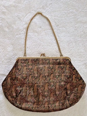 Bolso de Noche De Colección Seda Hecho en India Bolso sin asas Años 60 MCM Cóctel Cottage Producto Foto 1 de 4