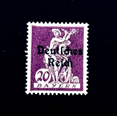 Sello Alemania BAVARIA - 1920 Reino Alemán Sobreimpresión Sn 259 MH r61🔥 Foto 1 de 2