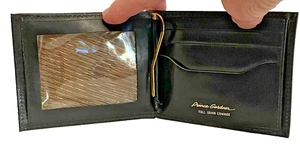 VTG Prince Gardner Men Black Full Grain Cowhide Money Clip ID Card Bifold Wallet - Picture 1 of 7