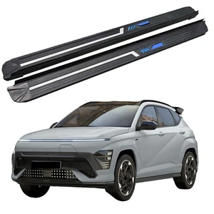 2PCS Running Board fits for Hyundai KONA 2024 2025 Side Step Nerf Bar Aluminum - Picture 1 of 8
