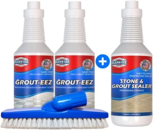 Grout Cleaner & Sealer Bundle. Clean Your Tile & Grout with This 2 in 1 Cleaner  - Picture 1 of 7