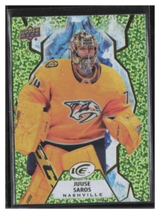 Juuse Saros 2021-22 UD Ice Green #74 Nashville Predators - Picture 1 of 2