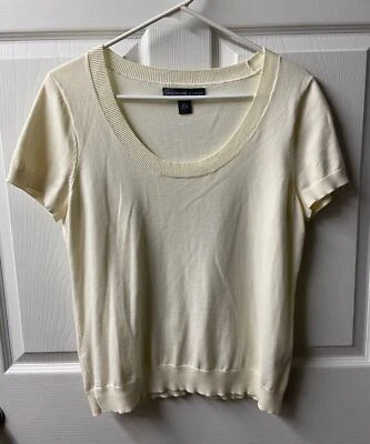 Josephine Chaus Short Sleeved Sweater Womens Size Large Round Neck Knit Capsule - Image 1 of 4