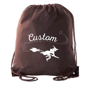 Bolsas de cincha con nombre Witch Whoosh, bolsas de golosinas de Halloween, bolsas de cincha personalizadas de Halloween - Imagen 1 de 6