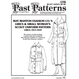 Past Patterns 0126 - Late 1910s Girl Scout Uniform Sewing Pattern bust 30"-36" - Picture 1 of 2
