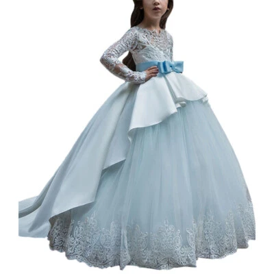 White Short Sleeve Girls  First Communion For Girls Flower Girl Dresses - Image 1 of 2