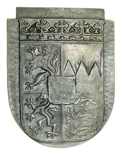Wandplatte Freistaat Bayern 29 x 23 cm - Gusseisen - schwere Ausführung - Bild 1 von 2