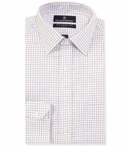 Hart Schaffner Marx Classic Fit Spread Collar Graphic Dress Shirt,Burgun[17-35] - Picture 1 of 1