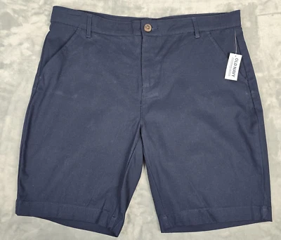 Bermuda Old Navy feminina uniforme elástico azul tamanho 20 plus size - Imagem 1 de 4