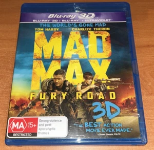 Mad Max - Fury Road (2015 : 3D & 2D Blu-Ray & UV) Very Good Condition Region B - Picture 1 of 4