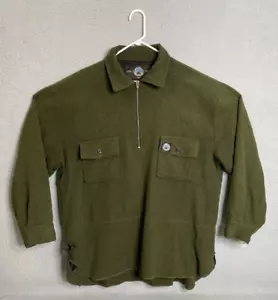 Vintage Swanndri 1/4 Zip Jacket Wool Bush Shirt Mens 2XL Green - Picture 1 of 23